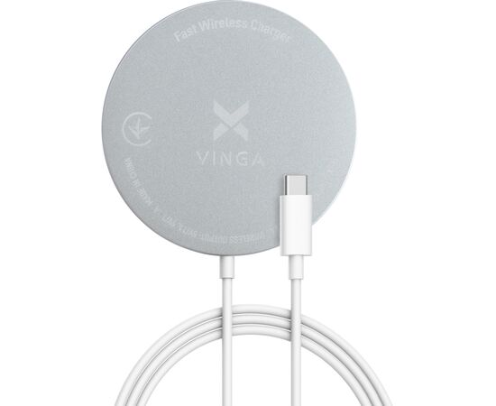 Зарядний пристрій Vinga Magnetic Wireless Charger 10W MagSafe (VCHAMS)
