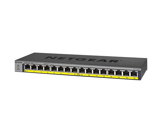 Коммутатор сетевой Netgear GS116PP-100EUS, изображение 3 Коммутатор сетевой Netgear GS116PP-100EUS, изображение 3