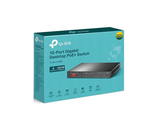 Коммутатор сетевой TP-Link TL-SG1210MP, изображение 4 Коммутатор сетевой TP-Link TL-SG1210MP, изображение 4