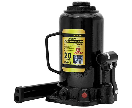 Домкрат Sigma гидравлический бутылочный 20т H 242-452мм (6101201), изображение 3 Домкрат Sigma гидравлический бутылочный 20т H 242-452мм (6101201), изображение 3