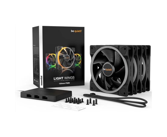 Кулер для корпуса Be quiet! Light Wings 120mm PWM 3 pcs (BL076), изображение 6 Кулер для корпуса Be quiet! Light Wings 120mm PWM 3 pcs (BL076), изображение 6