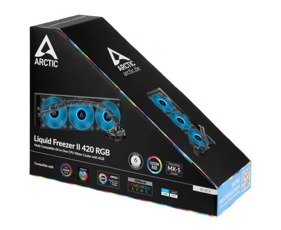 Система водного охлаждения Arctic Liquid Freezer II 420 RGB (ACFRE00111A), изображение 6 Система водного охлаждения Arctic Liquid Freezer II 420 RGB (ACFRE00111A), изображение 6