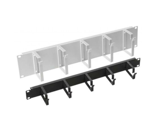 Кабельный организатор 19" 2U 5 колец, RAL 9005 Mirsan (MR.OKB2U19.01)