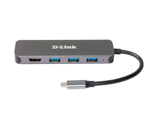 Концентратор D-Link USB-C 3xUSB3.0, 1xUSB-C, 1xHDMI (DUB-2333)