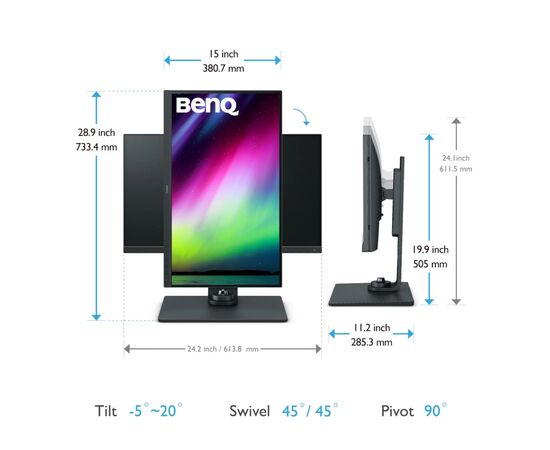Монитор BenQ SW270C (9H.LHTLB.QPE), изображение 9 Монитор BenQ SW270C (9H.LHTLB.QPE), изображение 9