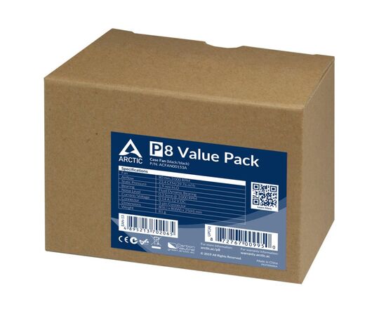 Кулер для корпуса Arctic P8 (5-Fan Pack) (ACFAN00153A), изображение 3 Кулер для корпуса Arctic P8 (5-Fan Pack) (ACFAN00153A), изображение 3