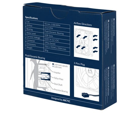 Кулер до корпусу Arctic F9 Silent (ACFAN00211A), зображення 5 Кулер до корпусу Arctic F9 Silent (ACFAN00211A), зображення 5