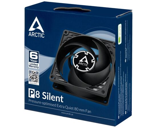 Кулер для корпуса Arctic P8 Silent (ACFAN00152A), изображение 5 Кулер для корпуса Arctic P8 Silent (ACFAN00152A), изображение 5