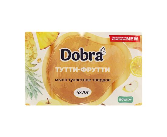 Твердое мыло Dobra Тутти-фрутти 4 x 70 г (4820195504161)