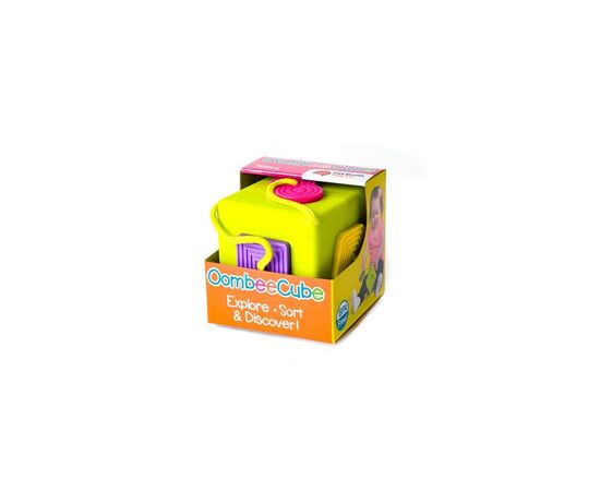 Развивающая игрушка Fat Brain Toys Сортер-прорезыватель тактильный OombeeCube (F120ML), изображение 2 Развивающая игрушка Fat Brain Toys Сортер-прорезыватель тактильный OombeeCube (F120ML), изображение 2