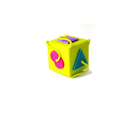 Развивающая игрушка Fat Brain Toys Сортер-прорезыватель тактильный OombeeCube (F120ML), изображение 3 Развивающая игрушка Fat Brain Toys Сортер-прорезыватель тактильный OombeeCube (F120ML), изображение 3