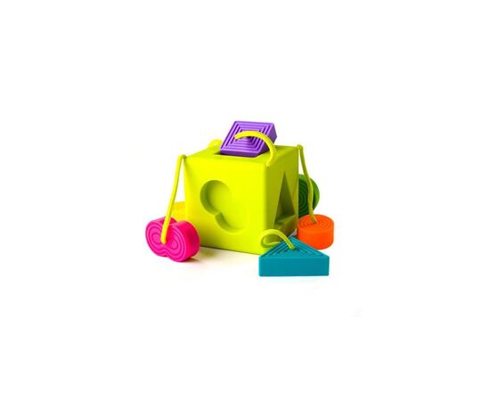 Развивающая игрушка Fat Brain Toys Сортер-прорезыватель тактильный OombeeCube (F120ML)