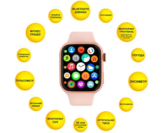 Смарт-часы AURA X2 Pro 44mm Pink (SWAX244P), изображение 4 Смарт-часы AURA X2 Pro 44mm Pink (SWAX244P), изображение 4