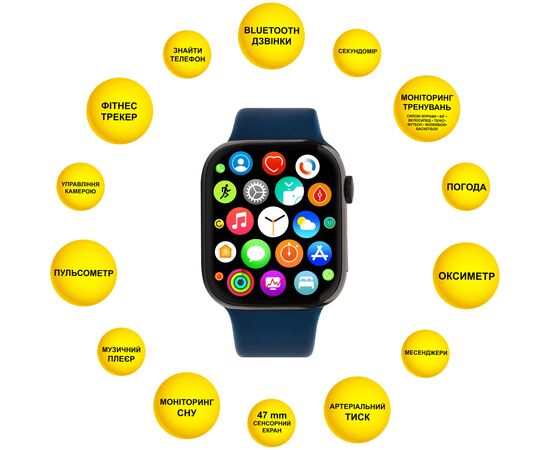 Смарт-часы AURA X3 Pro 47mm Blue (SWAX347BL), изображение 4 Смарт-часы AURA X3 Pro 47mm Blue (SWAX347BL), изображение 4