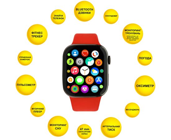 Смарт-часы AURA X3 Pro 47mm Red (SWAX347R), изображение 4 Смарт-часы AURA X3 Pro 47mm Red (SWAX347R), изображение 4