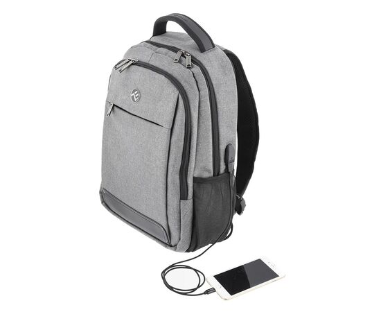 Рюкзак для ноутбука Tellur 15.6" Companion, USB port, Gray (TLL611202), изображение 6 Рюкзак для ноутбука Tellur 15.6" Companion, USB port, Gray (TLL611202), изображение 6
