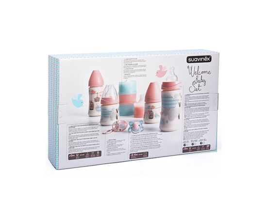 Набор для кормления новорожденных Suavinex Первые истории розовый (большой) (301709), изображение 2 Набор для кормления новорожденных Suavinex Первые истории розовый (большой) (301709), изображение 2