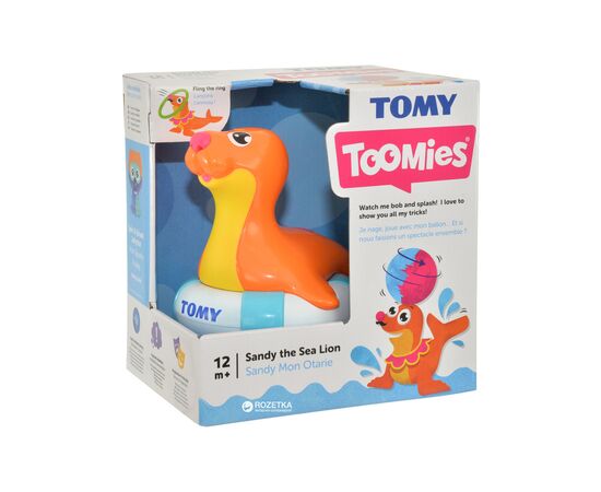 Игрушка для ванной Tomy Тюлень Сэнди (T72609), изображение 6 Игрушка для ванной Tomy Тюлень Сэнди (T72609), изображение 6