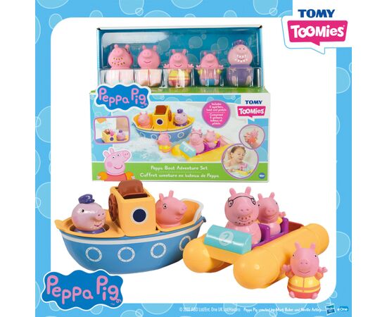 Игрушка для ванной Tomy Набор приключений на лодке Пеппы (T73453), изображение 7 Игрушка для ванной Tomy Набор приключений на лодке Пеппы (T73453), изображение 7