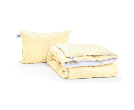 Одеяло MirSon Набор пуховый №2104 Bio-Beige Зима 90% пух одеяло 172х205 + подушка 50х70 упругая (2200003023008), изображение 3