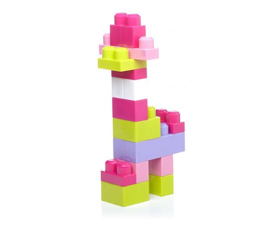 Конструктор Mega Bloks розовый в мешке 60 деталей (DCH54), изображение 4 Конструктор Mega Bloks розовый в мешке 60 деталей (DCH54), изображение 4