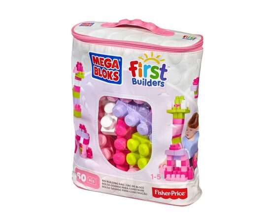 Конструктор Mega Bloks розовый в мешке 60 деталей (DCH54)