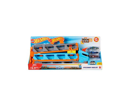 Игровой набор Hot Wheels Грузовик-транспортер "Супергонки" (GVG37), изображение 3 Игровой набор Hot Wheels Грузовик-транспортер "Супергонки" (GVG37), изображение 3