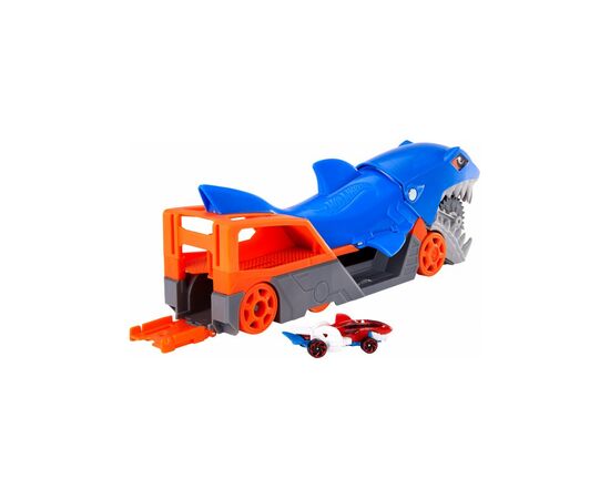 Игровой набор Hot Wheels Грузовик-транспортер "Акулья пасть" (GVG36), изображение 3 Игровой набор Hot Wheels Грузовик-транспортер "Акулья пасть" (GVG36), изображение 3