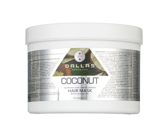 Маска для волос Dalas Coconut Укрепляющая для блеска волос с натуральным кокосовым маслом 500 мл (4260637723482)