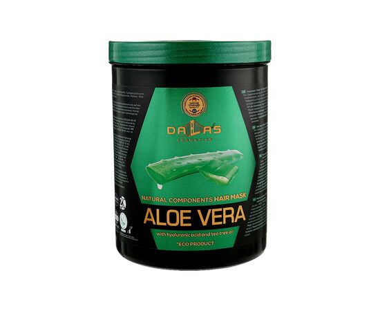Маска для волос Dalas Aloe Vera с гиалуроновой кислотой, натуральным соком алоэ и маслом чайного дерева 1000 мл (4260637729149)