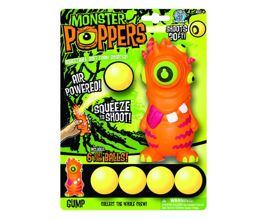 Ігровий набір Poppers Здатне стріляти звірятко Squeeze Gump Монстрик (54705 GUMP Монстрик оранжевый), зображення 2 Ігровий набір Poppers Здатне стріляти звірятко Squeeze Gump Монстрик (54705 GUMP Монстрик оранжевый), зображення 2