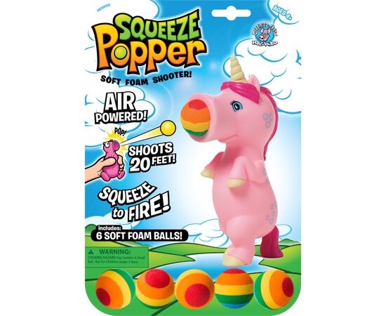 Игровой набор Poppers Способный стрелять зверек Squeeze Единорог розовый (54906 Единорог Pink розовый)
