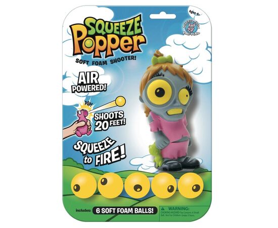 Игровой набор Poppers Способный стрелять зверек Squeeze Зомби девочка (54751 Зомби девочка), изображение 2 Игровой набор Poppers Способный стрелять зверек Squeeze Зомби девочка (54751 Зомби девочка), изображение 2