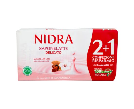 Тверде мило Nidra з мигдальним молоком 3 x 90 г (8003510034413)