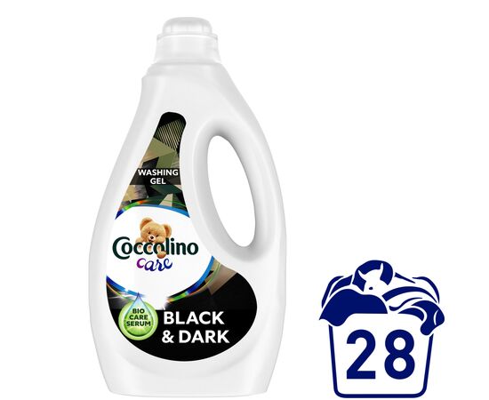 Гель для стирки Coccolino Care для черных и темных вещей 1.12 л (8720181019395), изображение 2 Гель для стирки Coccolino Care для черных и темных вещей 1.12 л (8720181019395), изображение 2