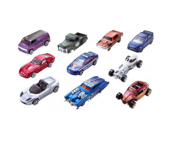 Машина Hot Wheels Базовая 10 шт (54886), изображение 2 Машина Hot Wheels Базовая 10 шт (54886), изображение 2