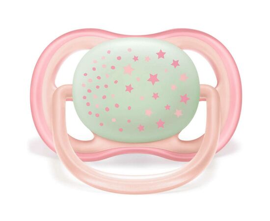 Пустышка Philips AVENT Ultra Air Ночная 0-6 мес для девочек 2 шт (SCF376/12), изображение 2 Пустышка Philips AVENT Ultra Air Ночная 0-6 мес для девочек 2 шт (SCF376/12), изображение 2