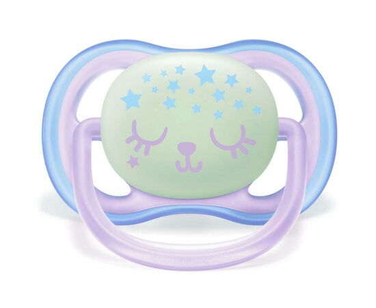 Пустышка Philips AVENT Ultra Air Ночная 0-6 мес для девочек 2 шт (SCF376/12), изображение 3 Пустышка Philips AVENT Ultra Air Ночная 0-6 мес для девочек 2 шт (SCF376/12), изображение 3