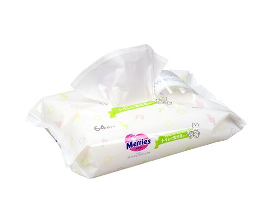 Детские влажные салфетки Merries Flushable запасной блок 64 шт (4901301239983), изображение 3 Детские влажные салфетки Merries Flushable запасной блок 64 шт (4901301239983), изображение 3