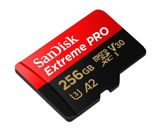 Карта памяти SanDisk 256 GB microSDXC UHS-I U3 Extreme Pro+SD Adapter (SDSQXCD-256G-GN6MA), изображение 3 Карта памяти SanDisk 256 GB microSDXC UHS-I U3 Extreme Pro+SD Adapter (SDSQXCD-256G-GN6MA), изображение 3