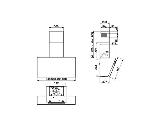 Вытяжка кухонная Faber DAISY + BK A55, изображение 3 Вытяжка кухонная Faber DAISY + BK A55, изображение 3