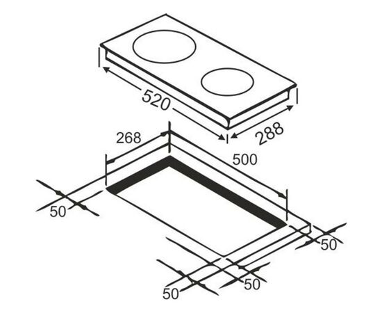 Варочная поверхность Interline HIV 538 SPT BA (HIV538SPTBA), изображение 7 Варочная поверхность Interline HIV 538 SPT BA (HIV538SPTBA), изображение 7
