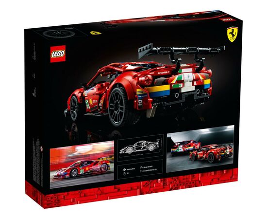 Конструктор LEGO Technic Ferrari 488 GTE AF Corse №51 1677 деталей (42125), зображення 3 Конструктор LEGO Technic Ferrari 488 GTE AF Corse №51 1677 деталей (42125), зображення 3