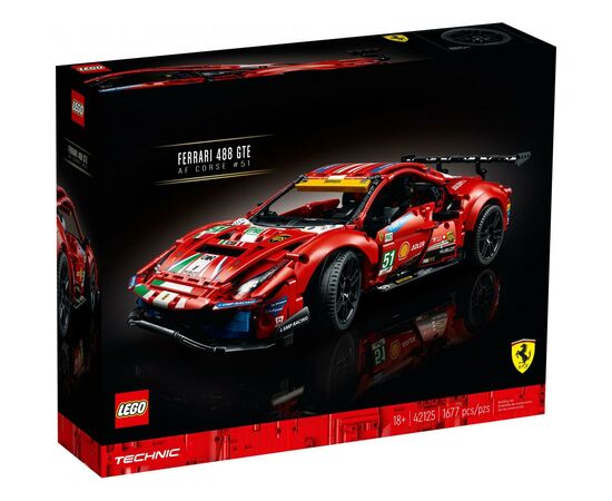 Конструктор LEGO Technic Ferrari 488 GTE AF Corse 51 1677 деталей (42125)