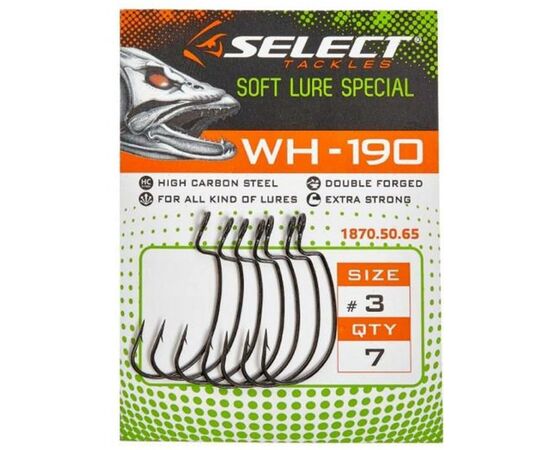 Крючок Select WH-190 1/0 (5 шт/уп) (1870.50.68), изображение 2 Крючок Select WH-190 1/0 (5 шт/уп) (1870.50.68), изображение 2