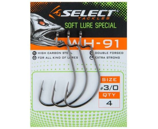 Крючок Select WH-91 2/0 (5 шт/уп) (1870.50.37), изображение 2 Крючок Select WH-91 2/0 (5 шт/уп) (1870.50.37), изображение 2