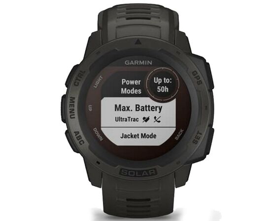 Смарт-часы Garmin Instinct Solar, Graphite (010-02293-00), изображение 8 Смарт-часы Garmin Instinct Solar, Graphite (010-02293-00), изображение 8