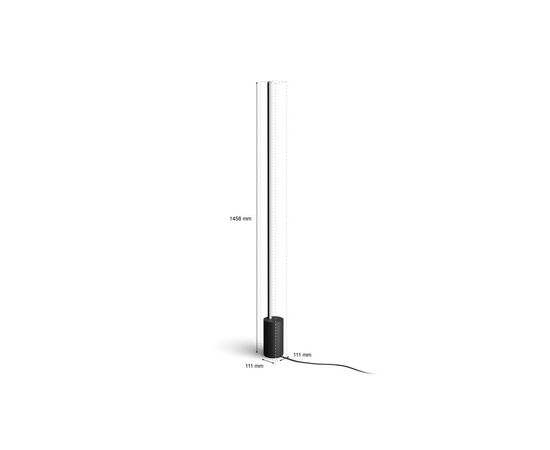 Светильник Philips Hue Signe, 2000K-6500K, RGB, Gradient, ZigBee, димування, 145см, чорний (915005987201), изображение 8 Светильник Philips Hue Signe, 2000K-6500K, RGB, Gradient, ZigBee, димування, 145см, чорний (915005987201), изображение 8