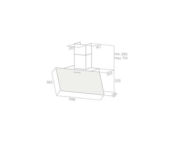 Вытяжка кухонная Elica SHEEN WH/A/60, изображение 3 Вытяжка кухонная Elica SHEEN WH/A/60, изображение 3