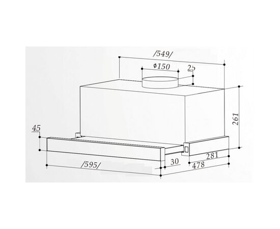 Вытяжка кухонная Interline SHARK PLUS X/S A/60, изображение 6